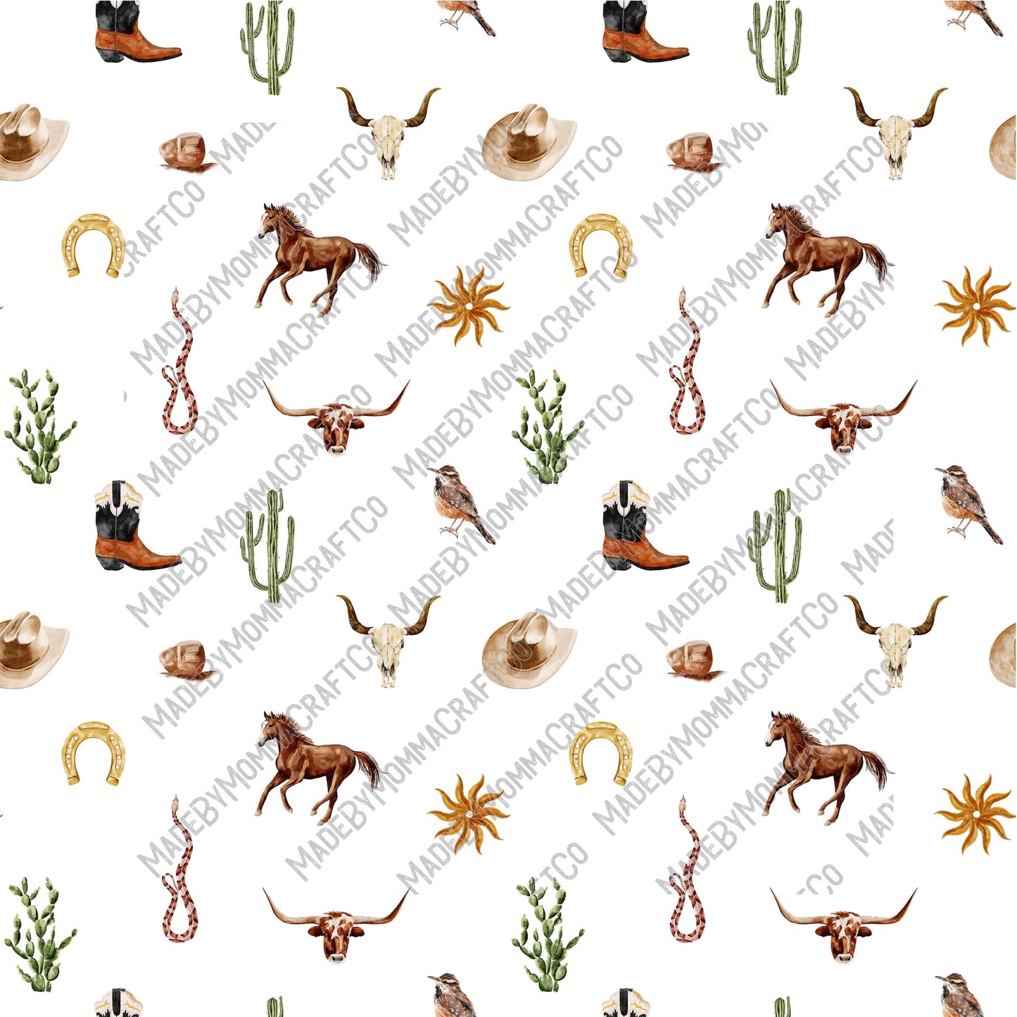 WildWest Pattern 3 - Vinyl Or Waterslide Seamless Wrap