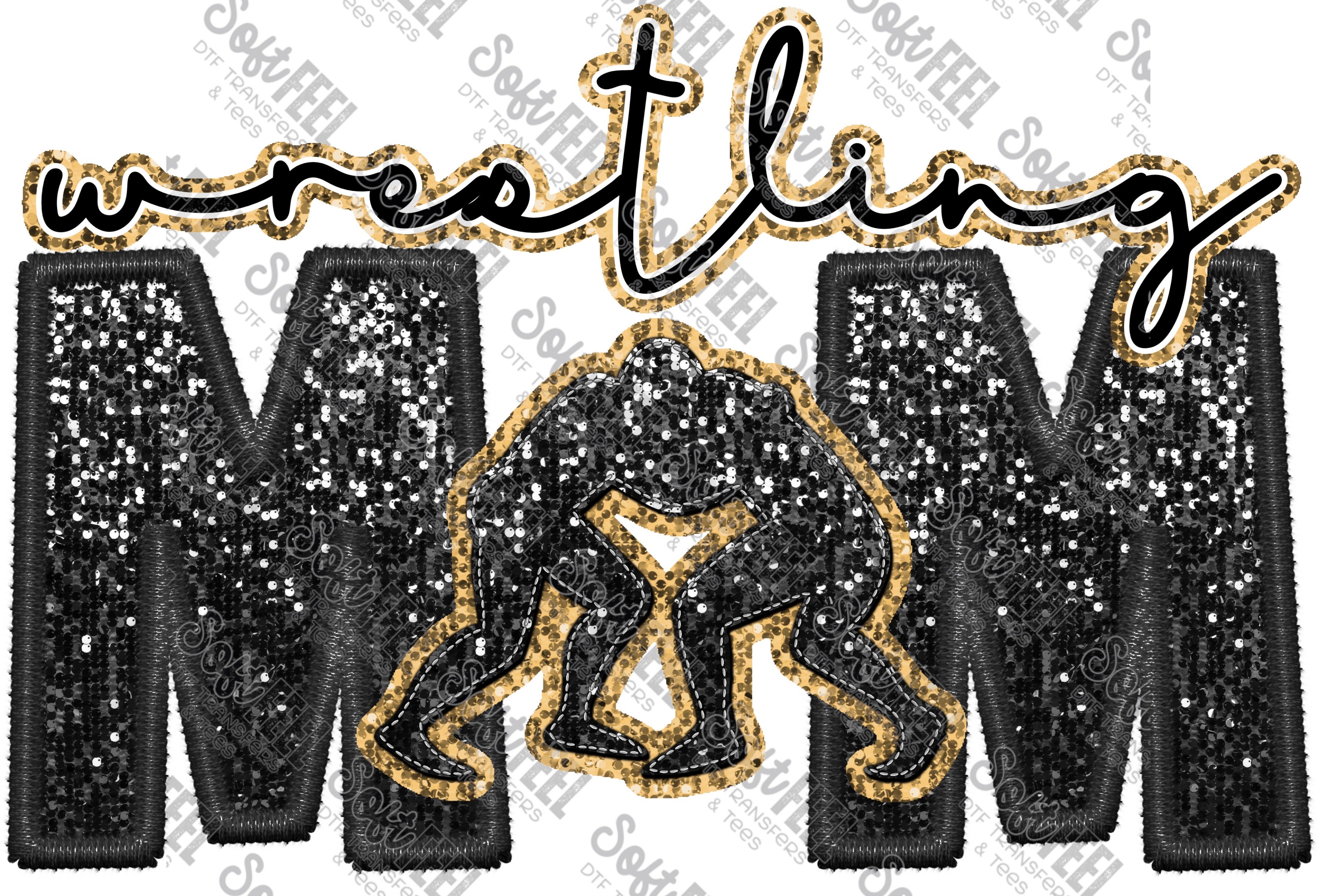 Wrestling Mom - Sports / Women&#39;s - Direct To Film Transfer / DTF - Heat Press Clothing Transfer