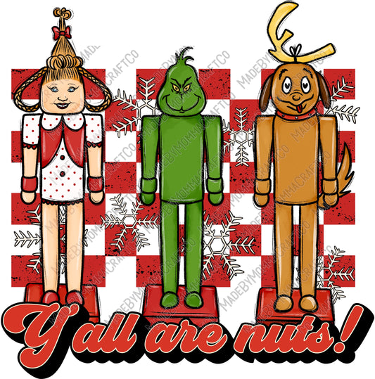 Y'all Are Nuts - Christmas - Cheat Clear Waterslide™ or Cheat Clear Sticker Decal