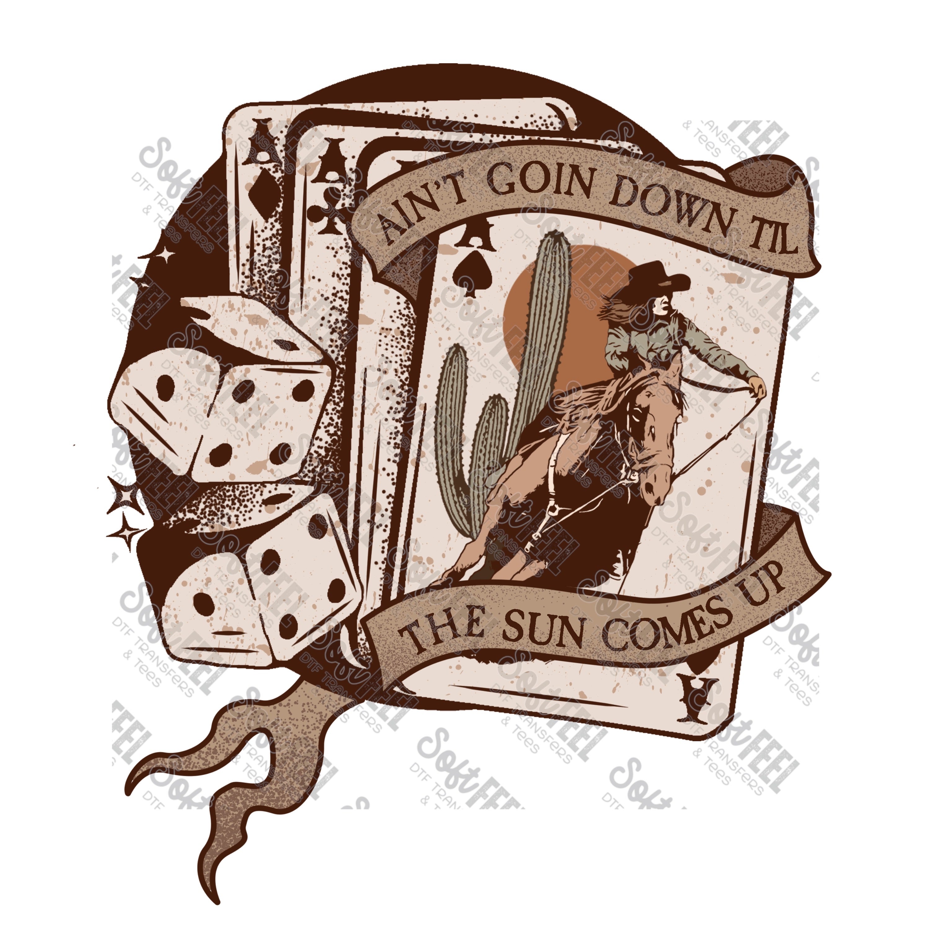 Ain&#39;t Going Home - Country Western - Direct To Film Transfer / DTF - Heat Press Clothing Transfer