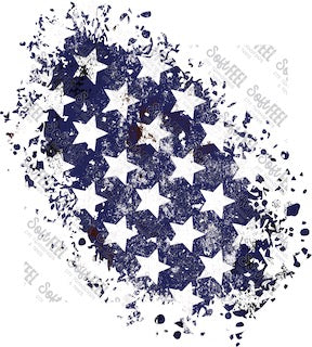 American Flag Patch 4 - Patches &amp; Patterns - Direct To Film Transfer / DTF - Heat Press Clothing Transfer