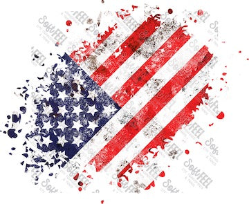 American Flag Patch 5 - Patches &amp; Patterns - Direct To Film Transfer / DTF - Heat Press Clothing Transfer
