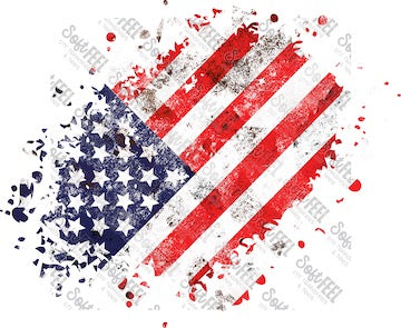 American Flag Patch 5 - Patches & Patterns - Direct To Film Transfer / DTF - Heat Press Clothing Transfer