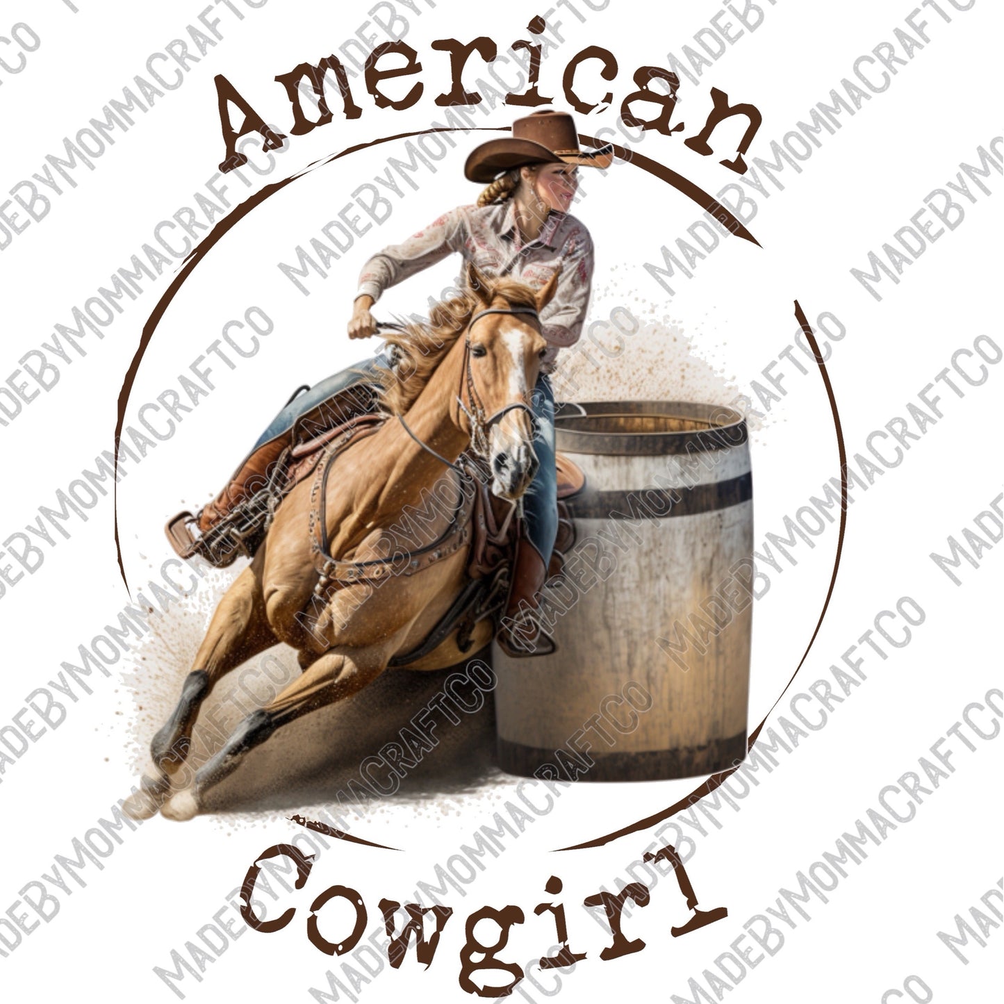 American Cowgirl - Cheat Clear Waterslide™ or White Cast Sticker