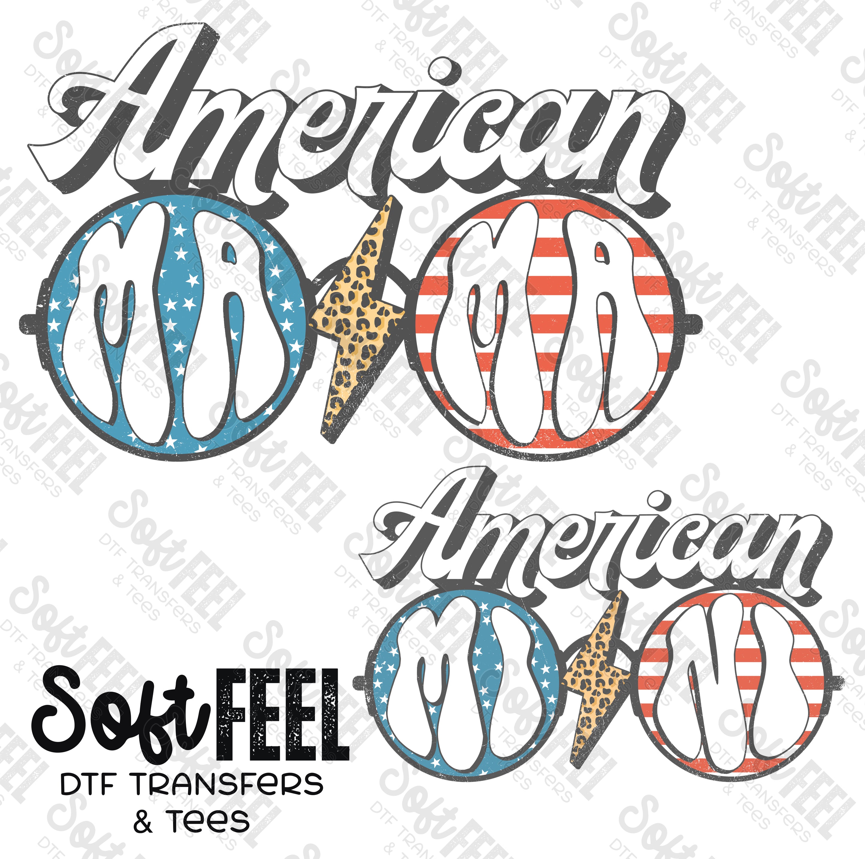 Mama Mini American Sunglasses - Mama Mini Set / Youth / Women&#39;s - Direct To Film Transfer / DTF - Heat Press Clothing Transfer