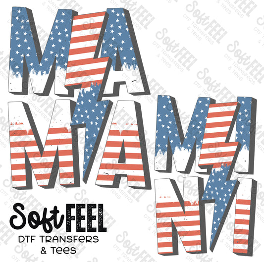 Mama Mini American - Mama Mini Set / Youth / Women's - Direct To Film Transfer / DTF - Heat Press Clothing Transfer
