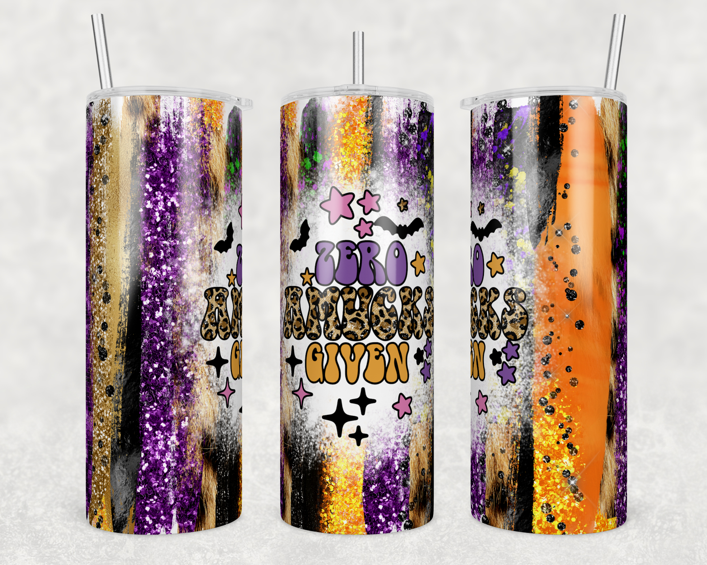 Zero Amucks Given - Halloween - Sublimation or Waterslide Wrap - 20oz and 30oz