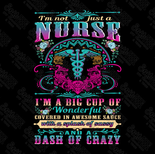 Awesome Nurse - Nursing- Direct To Film Transfer / DTF - Heat Press Clothing Transfer