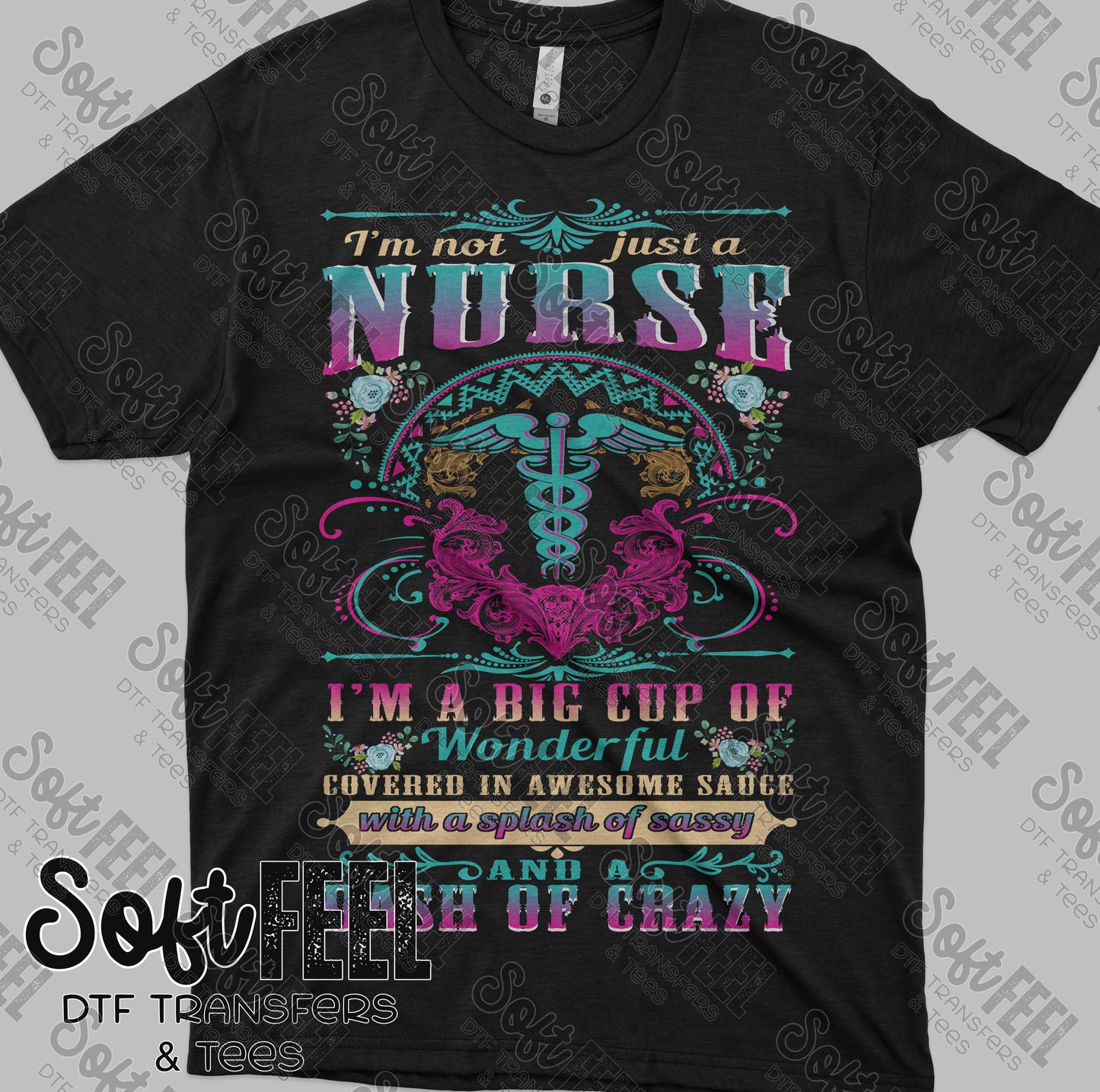 Awesome Nurse - Nursing- Direct To Film Transfer / DTF - Heat Press Clothing Transfer