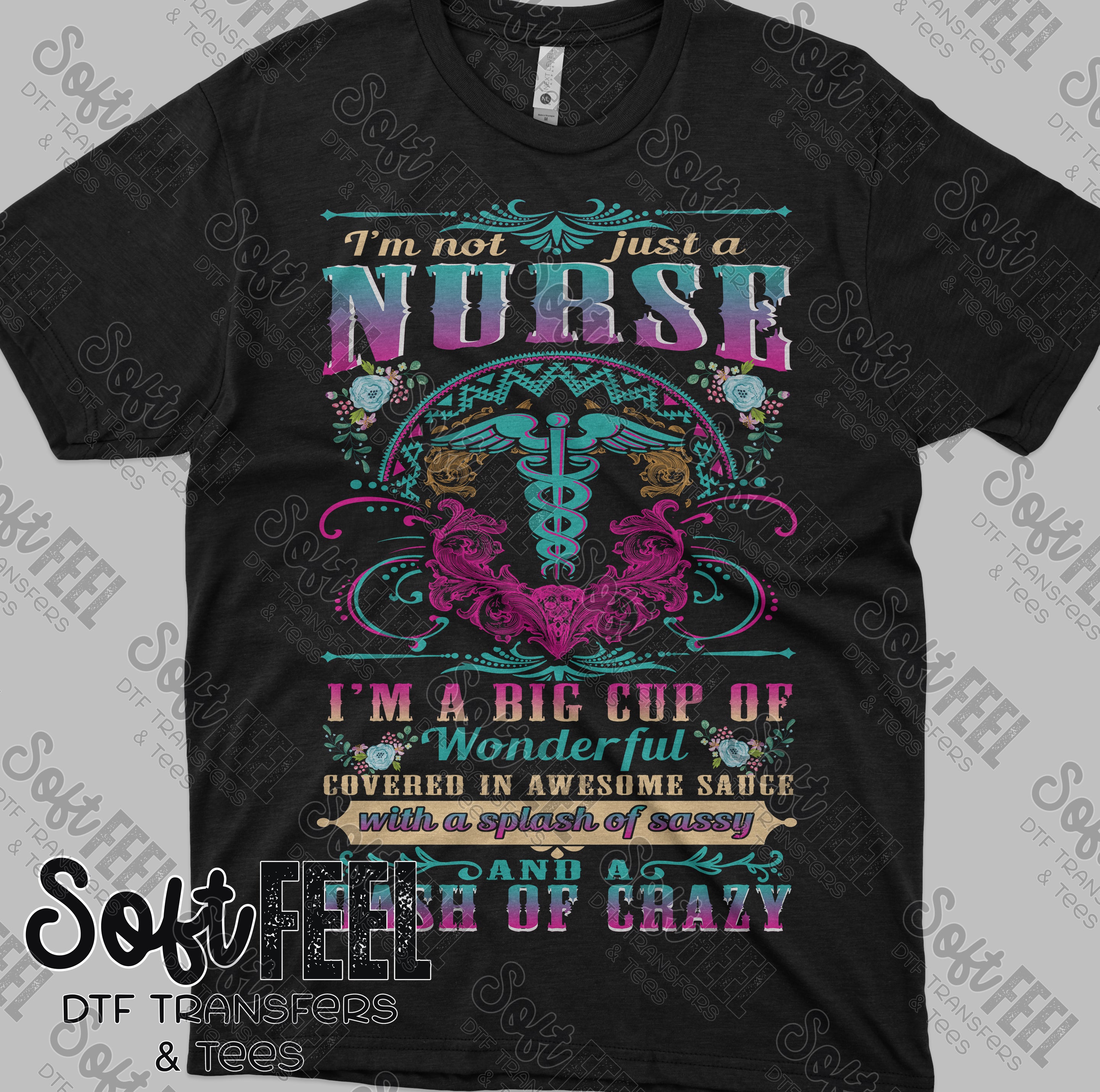 Awesome Nurse - Nursing- Direct To Film Transfer / DTF - Heat Press Clothing Transfer