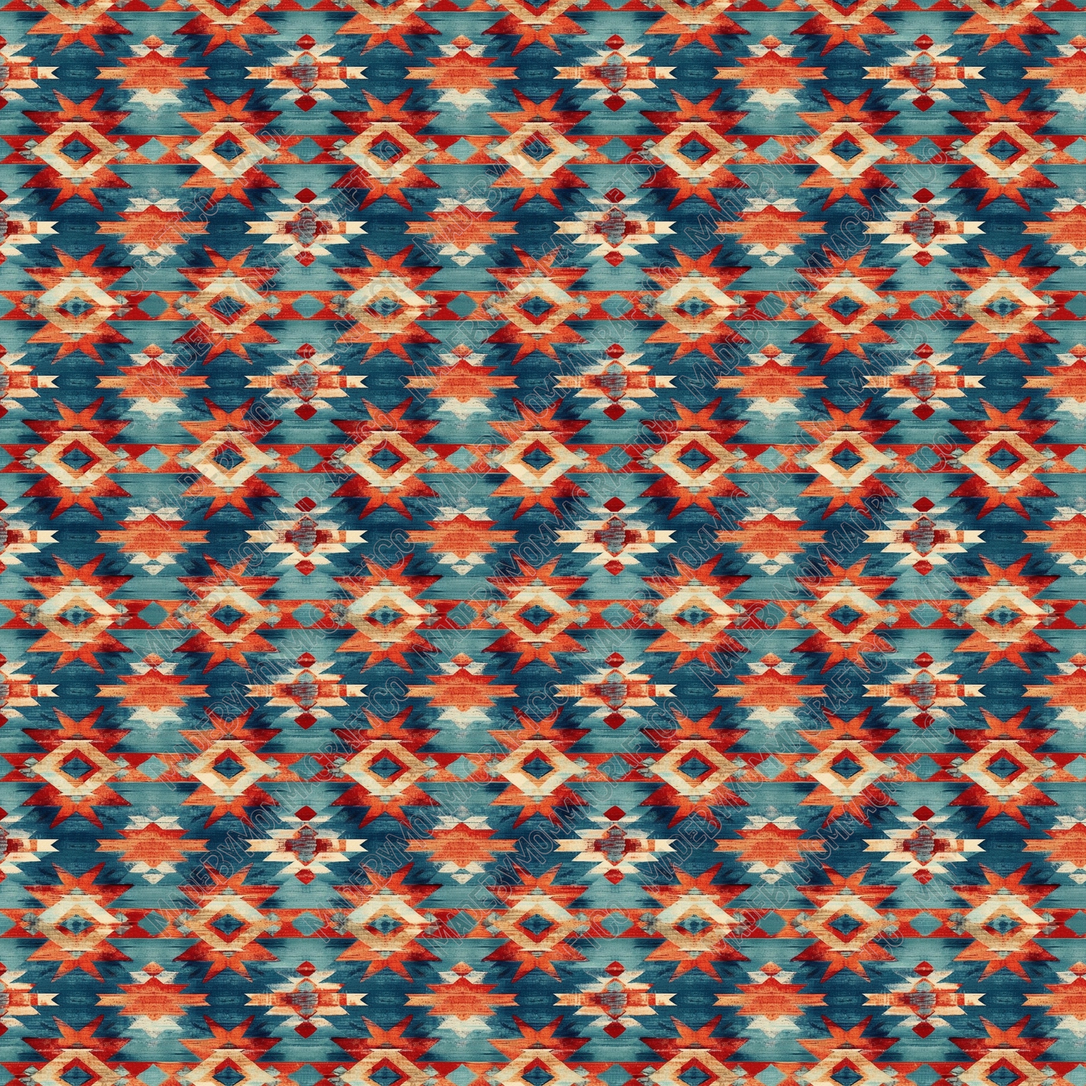 Navajo Blue Azjo 1 - Vinyl Or Waterslide Seamless Wrap