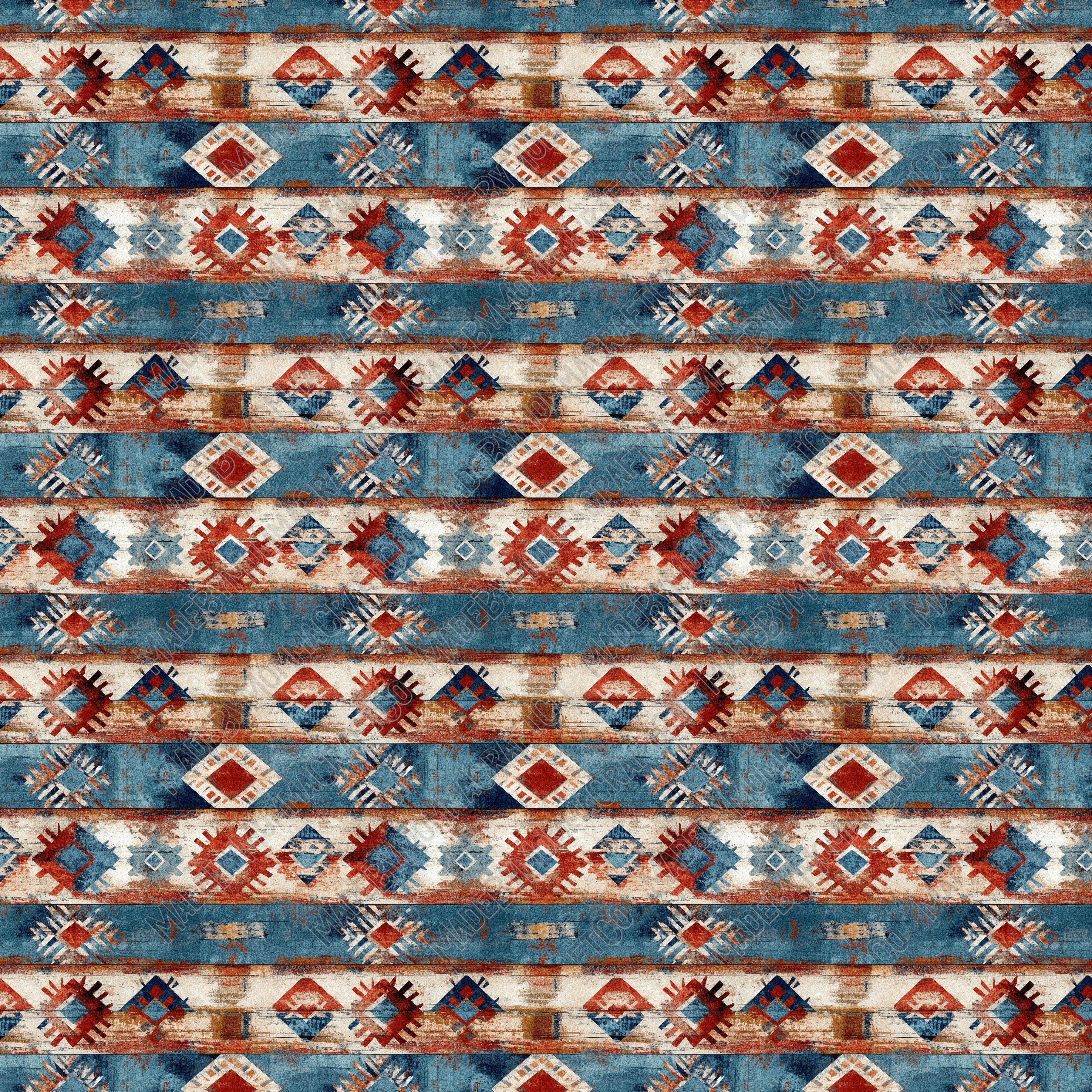 Navajo Blue Azjo 2 - Vinyl Or Waterslide Seamless Wrap