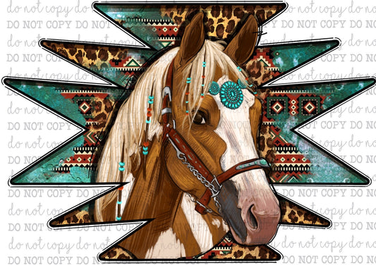 Aztec Horse - Country Western - Cheat Clear Waterslide™ or White Cast Sticker