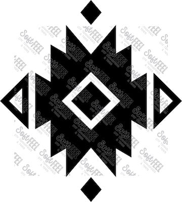 Aztec Tribal Shape 5 - Patches &amp; Patterns - Direct To Film Transfer / DTF - Heat Press Clothing Transfer