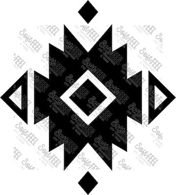 Aztec Tribal Shape 5 - Patches & Patterns - Direct To Film Transfer / DTF - Heat Press Clothing Transfer