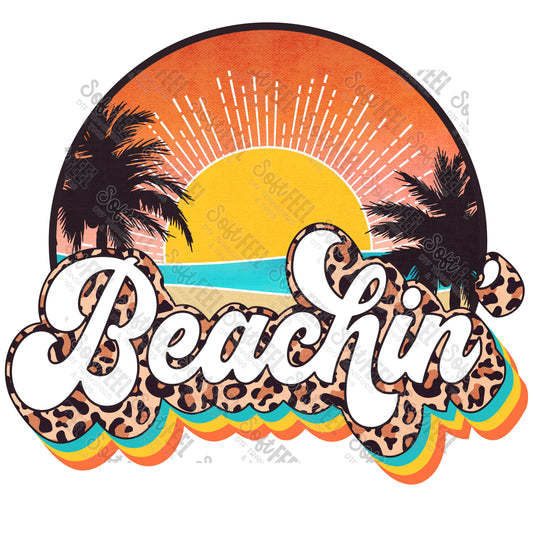 Beachin - Summer / Retro - Direct To Film Transfer / DTF - Heat Press Clothing Transfer