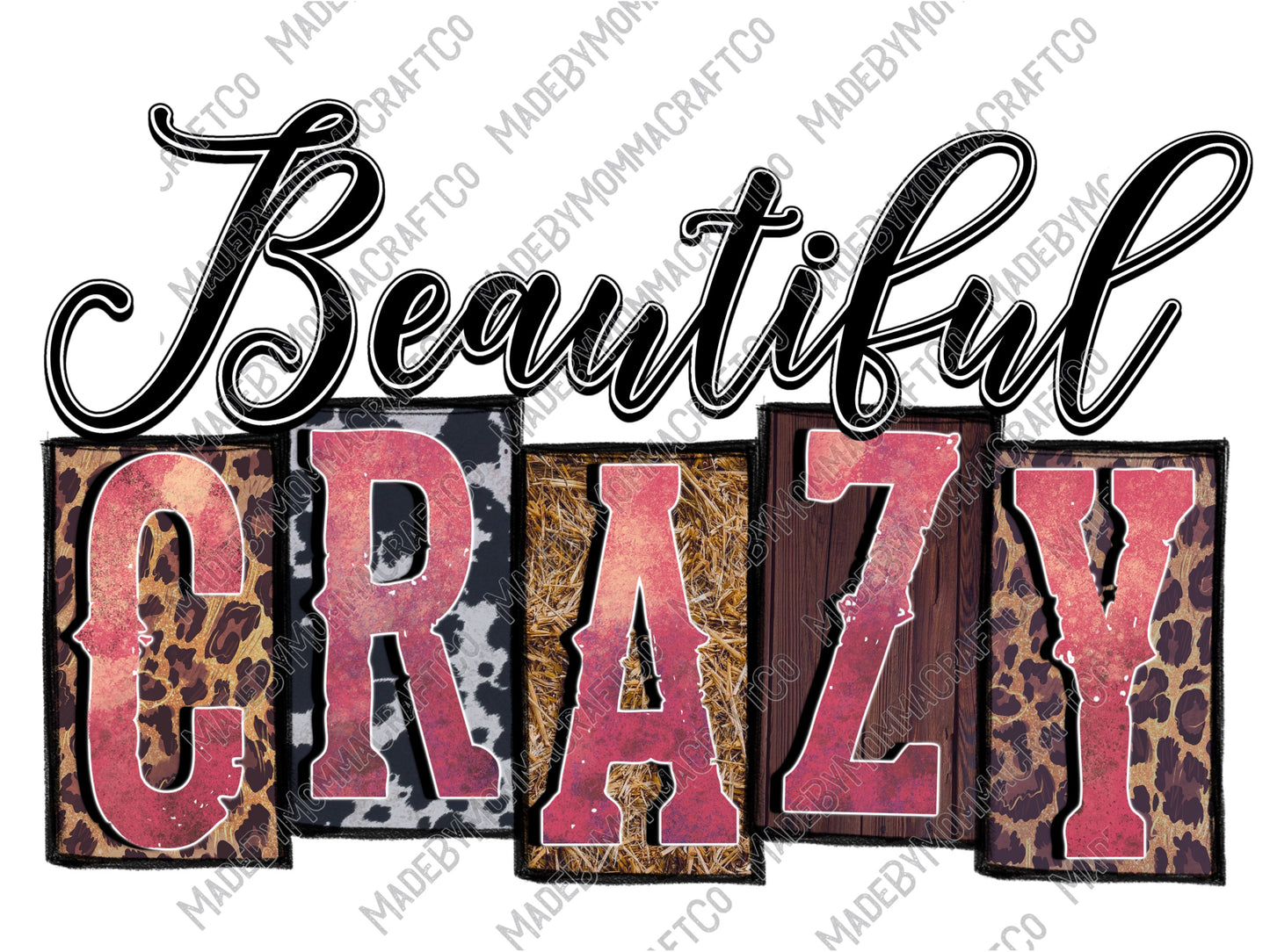 Beautiful Crazy Plate Letters - Country / Music - Cheat Clear Waterslide™ or White Cast Sticker