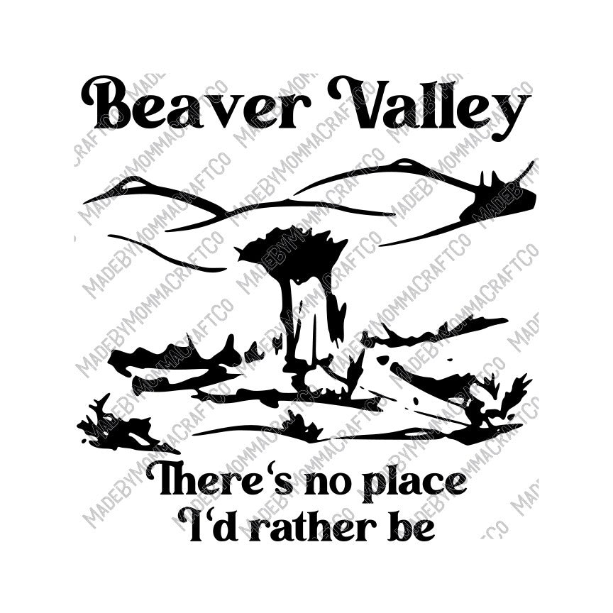 Beaver Valley - Adult Humor - Cheat Clear Waterslide™ or White Cast Sticker