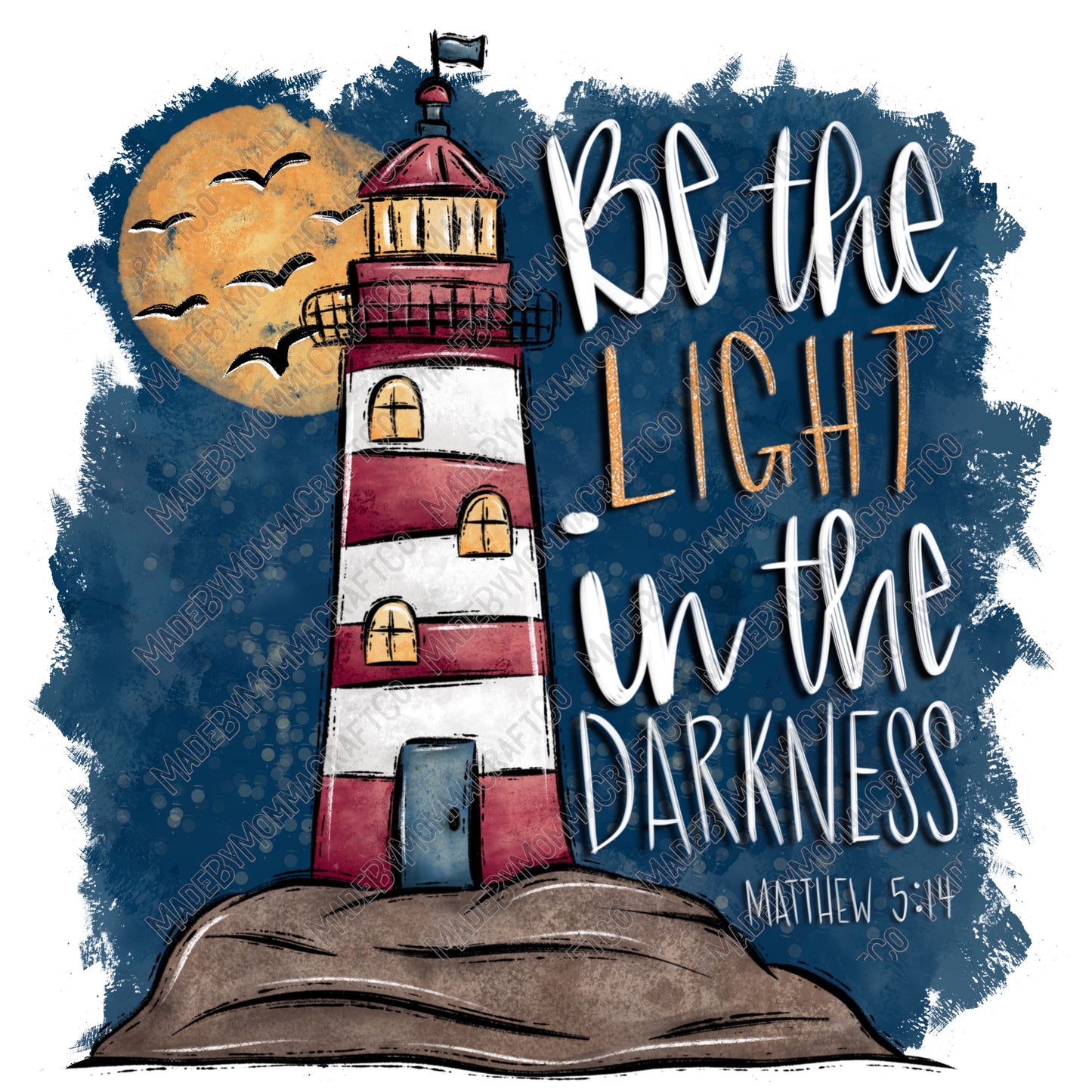 Be the Light Lighthouse - Western - Cheat Clear Waterslide™ or White Cast Sticker