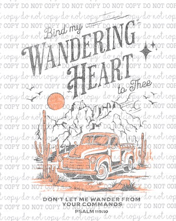 Bind My Wandering Heart Orange - Christian - Cheat Clear Waterslide™ or White Cast Sticker