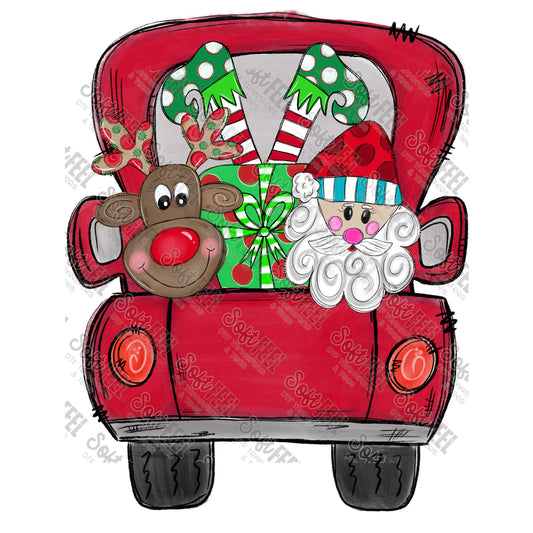 Christmas Truck - Christmas / Youth - Direct To Film Transfer / DTF - Heat Press Clothing Transfe