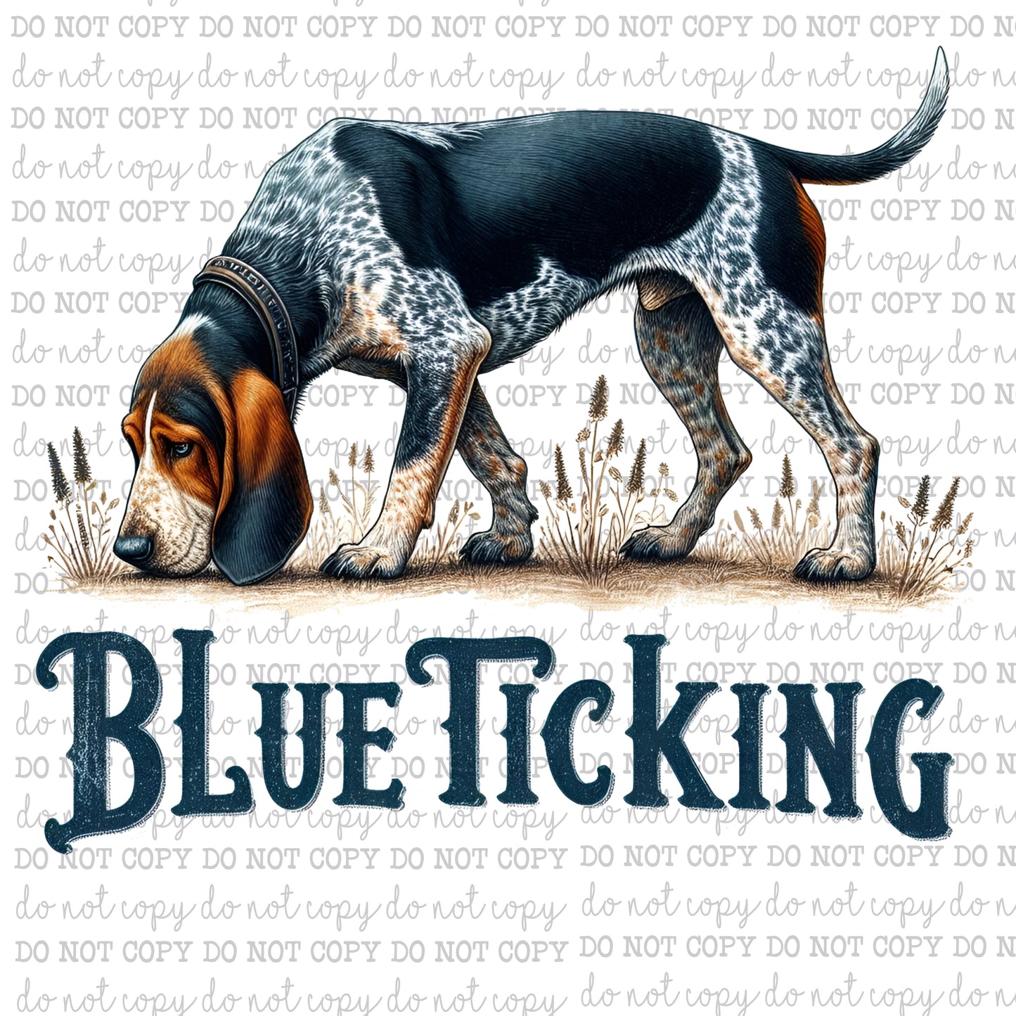 Blue Ticking - Hunting - Cheat Clear Waterslide™ or White Cast Sticker