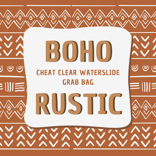 Boho | Rustic Themed Grab Bag Cheat Clear Waterslide Decals