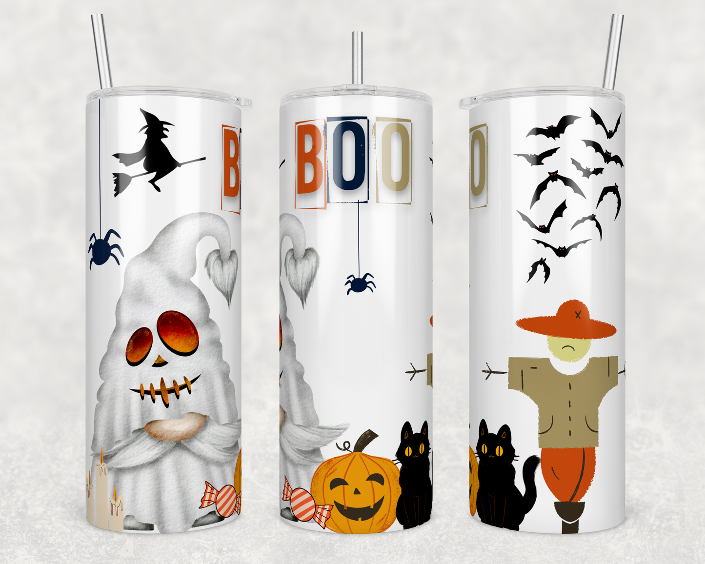 Boo - Halloween - Sublimation or Waterslide Wrap - 20oz and 30oz