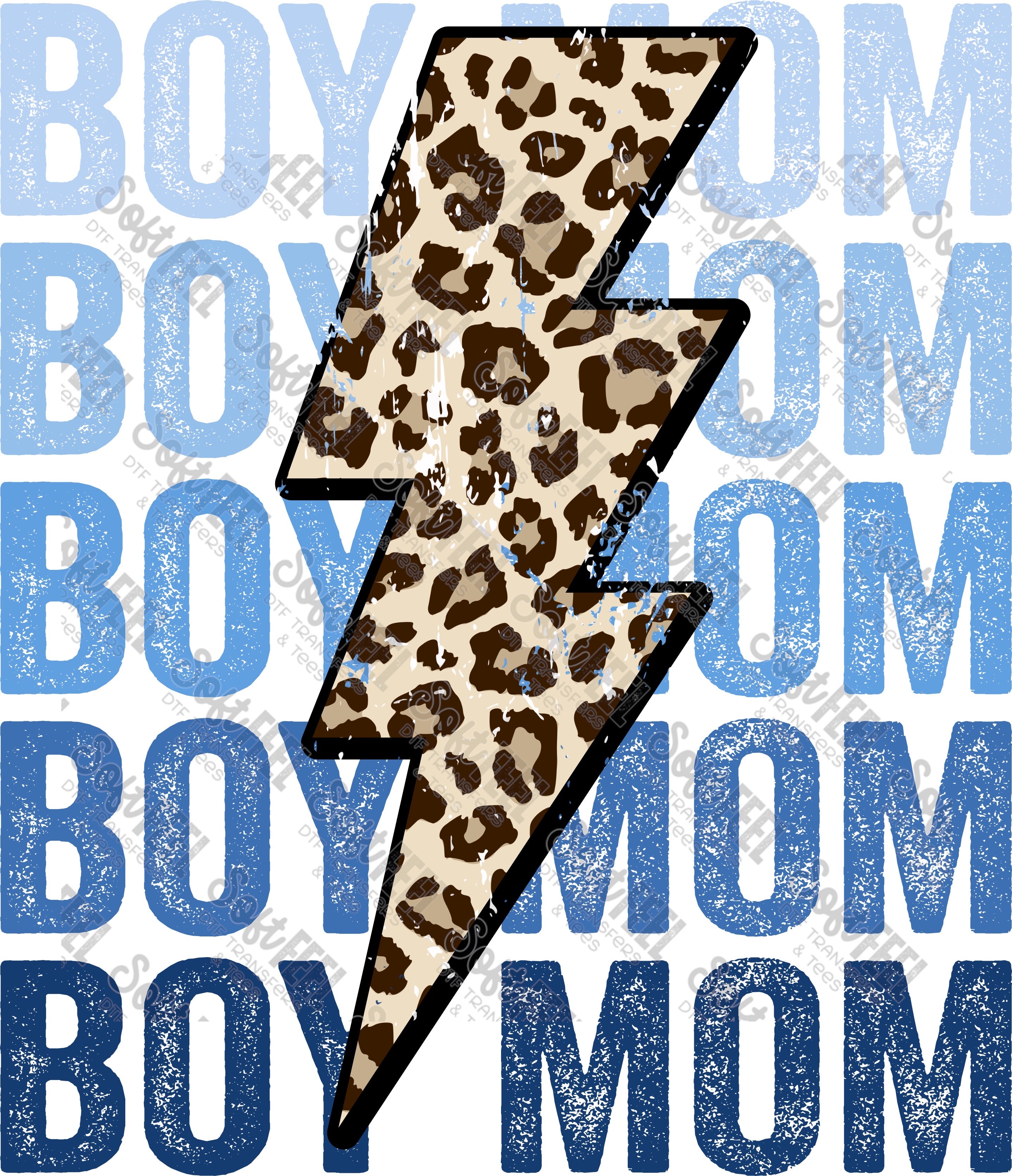 boy mom lightning stacked - Women&#39;s - Direct To Film Transfer / DTF - Heat Press Clothing Transfer