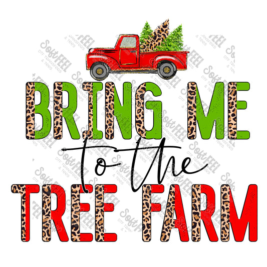 Bring Me To The Tree Farm Leopard - Christmas - Direct To Film Transfer / DTF - Heat Press Clothing Transfer