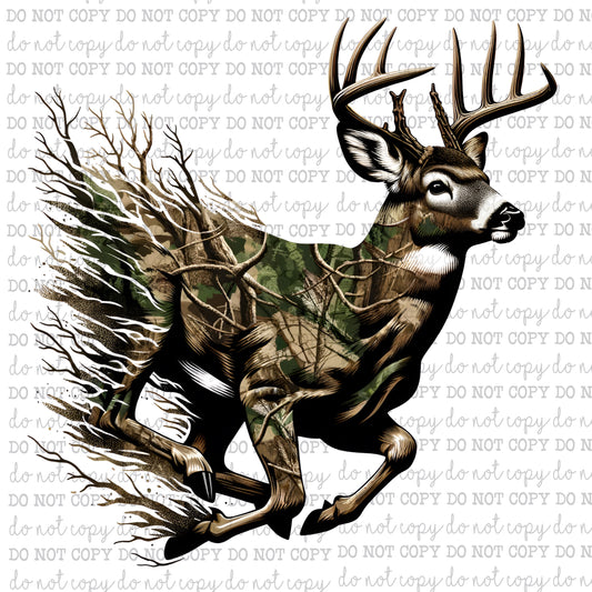 Camo Deer - Hunting - Cheat Clear Waterslide™ or White Cast Sticker