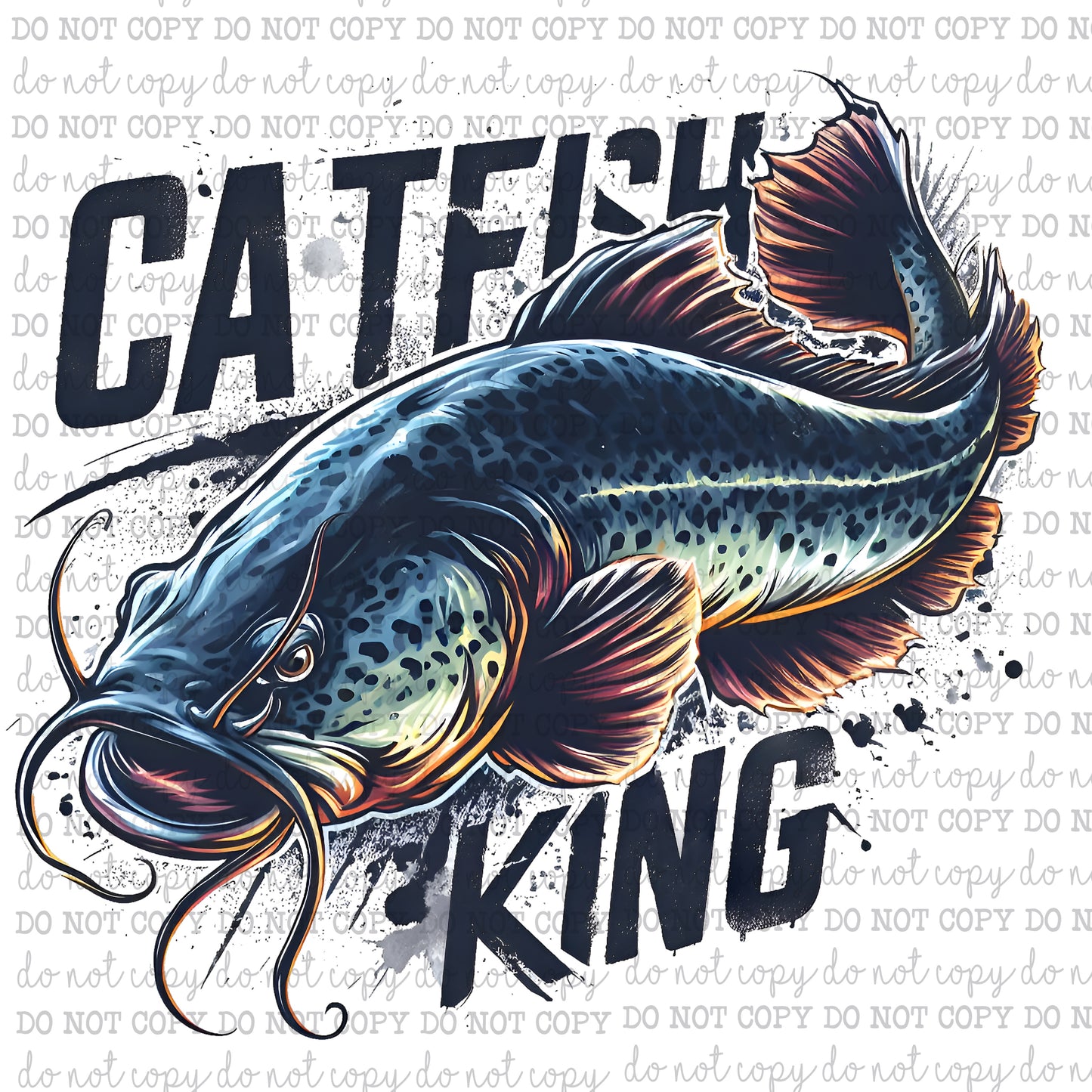 Catfish King - Fishing - Cheat Clear Waterslide™ or White Cast Sticker