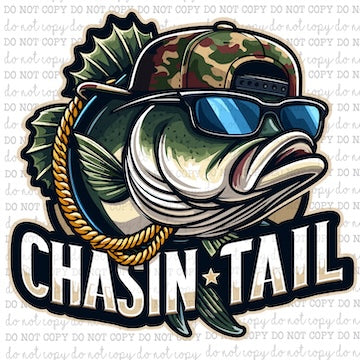 Chasin Tail Bass - Fishing - Cheat Clear Waterslide™ or White Cast Sticker