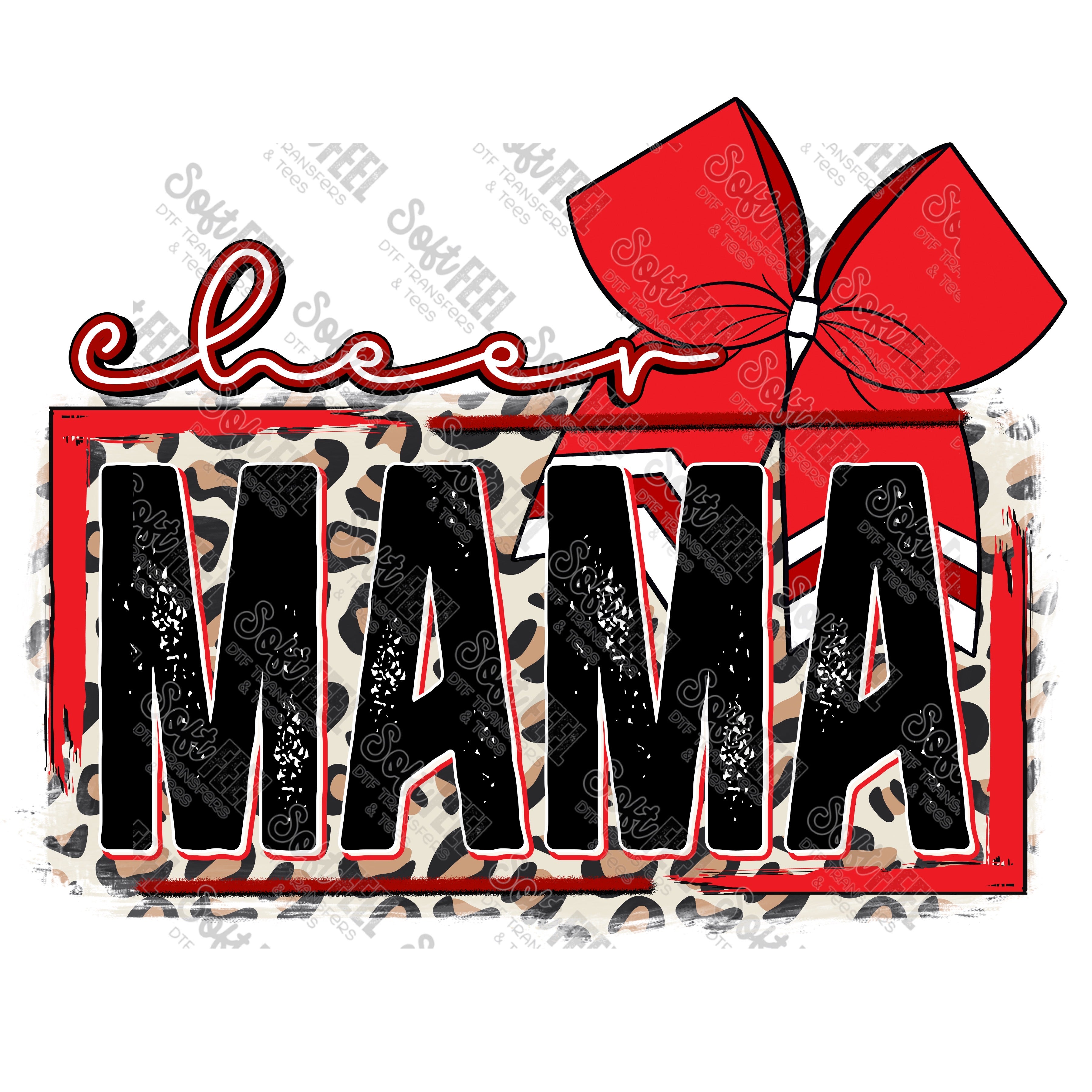 cheer mama red - Women&#39;s / Sports - Direct To Film Transfer / DTF - Heat Press Clothing Transfer