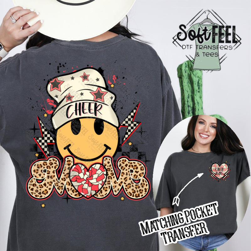 Cheer Mom -Women&#39;s/Retro/Sports - Direct To Film Transfer / DTF - Heat Press Clothing Transfer