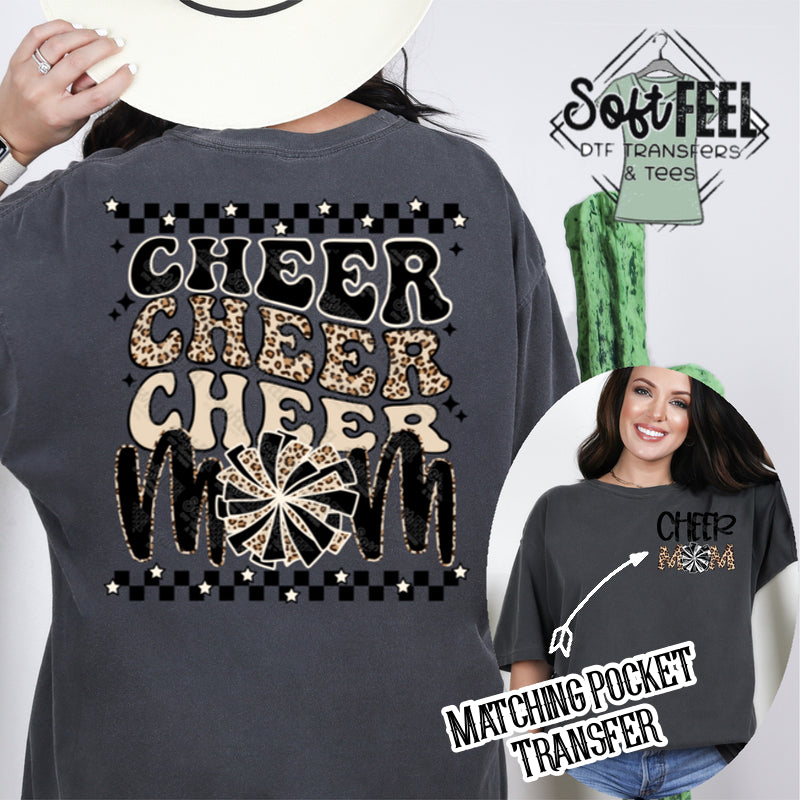 Cheer Mom -Women&#39;s/Retro/Sports - Direct To Film Transfer / DTF - Heat Press Clothing Transfer