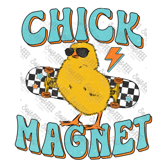 chick magnet skateboard - Youth - Direct To Film Transfer / DTF - Heat Press Clothing Transfer