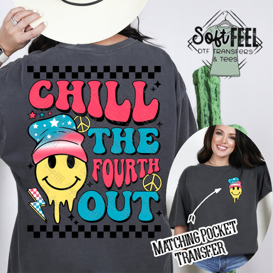 Cheer the Fourth Out -Patriotic / Retro - Direct To Film Transfer / DTF - Heat Press Clothing Transfer