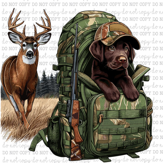 Chocolate Lab Forest - Hunting - Cheat Clear Waterslide™ or White Cast Sticker