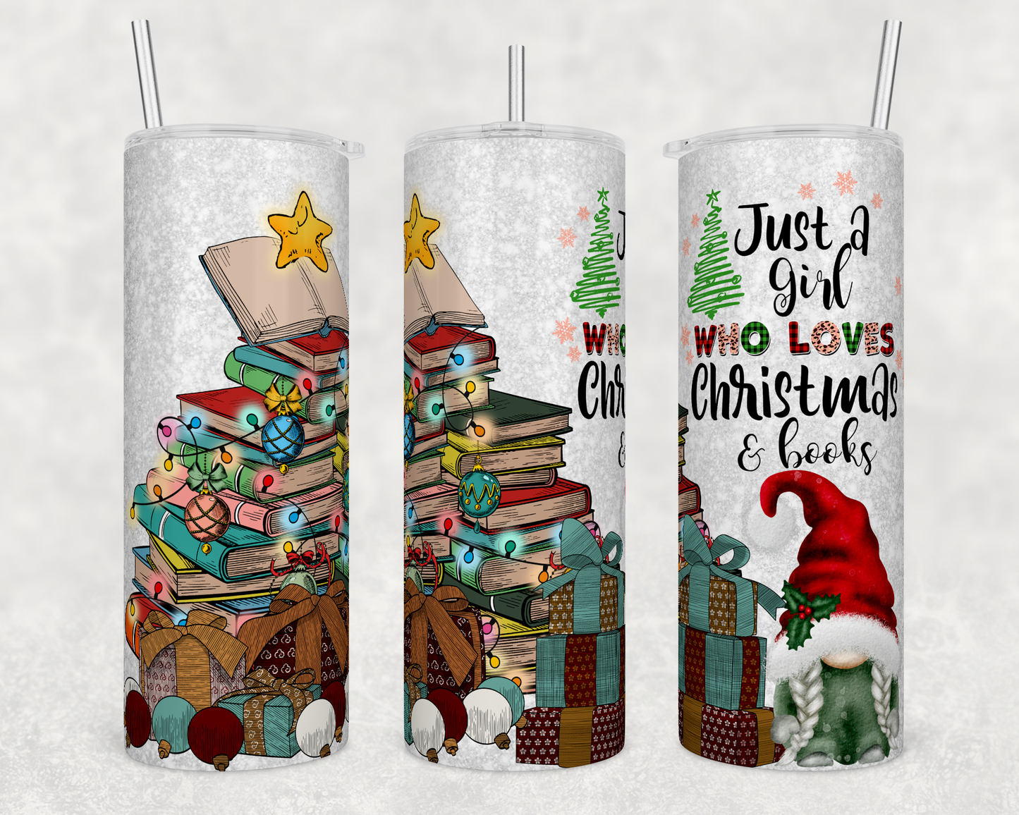 Christmas Books - Sublimation or Waterslide Wrap - 20oz and 30oz