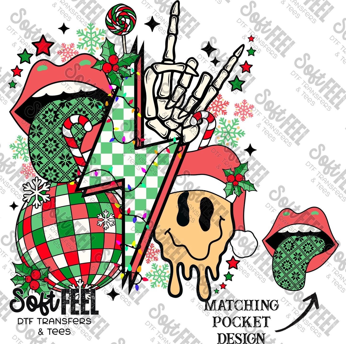 Christmas Collage Set - Christmas  - Direct To Film Transfer / DTF - Heat Press Clothing Transfer