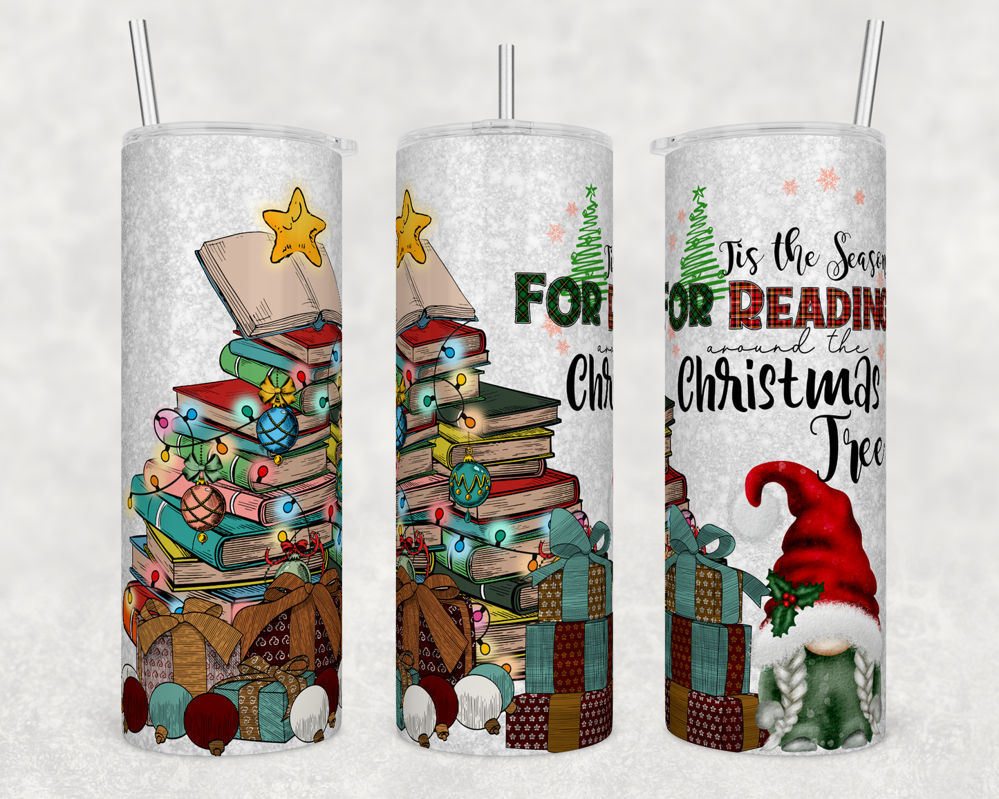 Christmas Reading - Sublimation or Waterslide Wrap - 20oz and 30oz