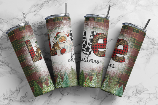 Love Christmas - Sublimation or Waterslide Wrap - 20oz and 30oz