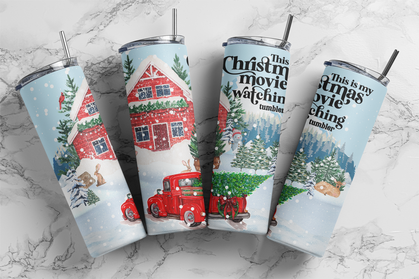 Christmas Movie 2 - Sublimation or Waterslide Wrap - 20oz and 30oz