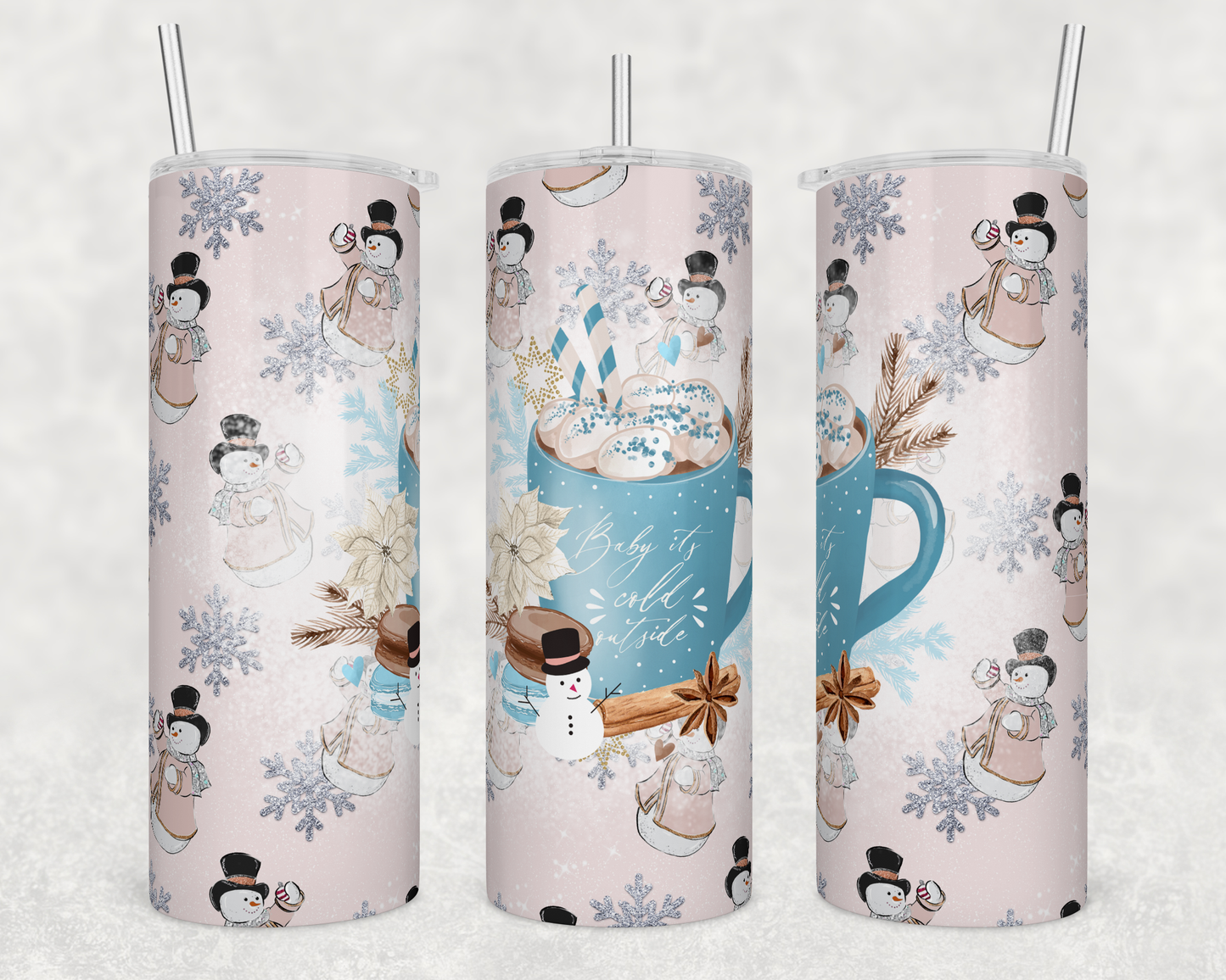 Cold Outside - Sublimation or Waterslide Wrap - 20oz and 30oz