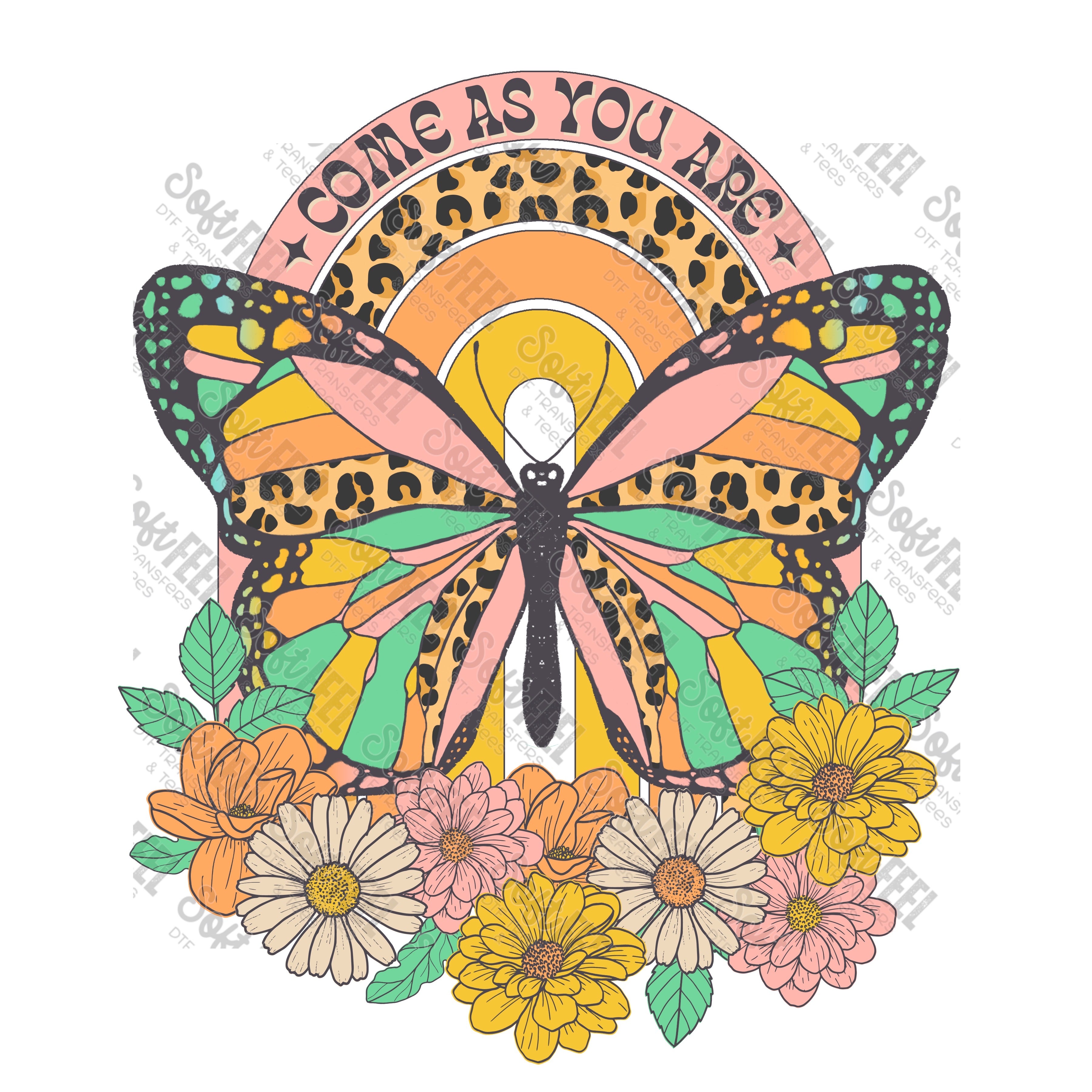 come as you are vintage - Hippie / Gypsy / Women&#39;s - Direct To Film Transfer / DTF - Heat Press Clothing Transfer