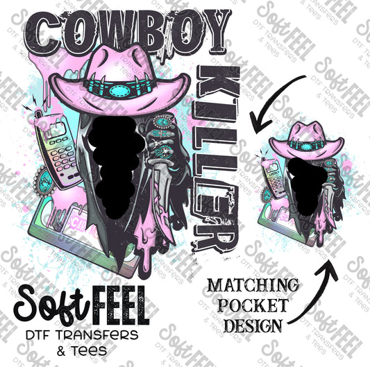 Cowboy Killer -Western / Halloween Horror - Direct To Film Transfer / DTF - Heat Press Clothing Transfer