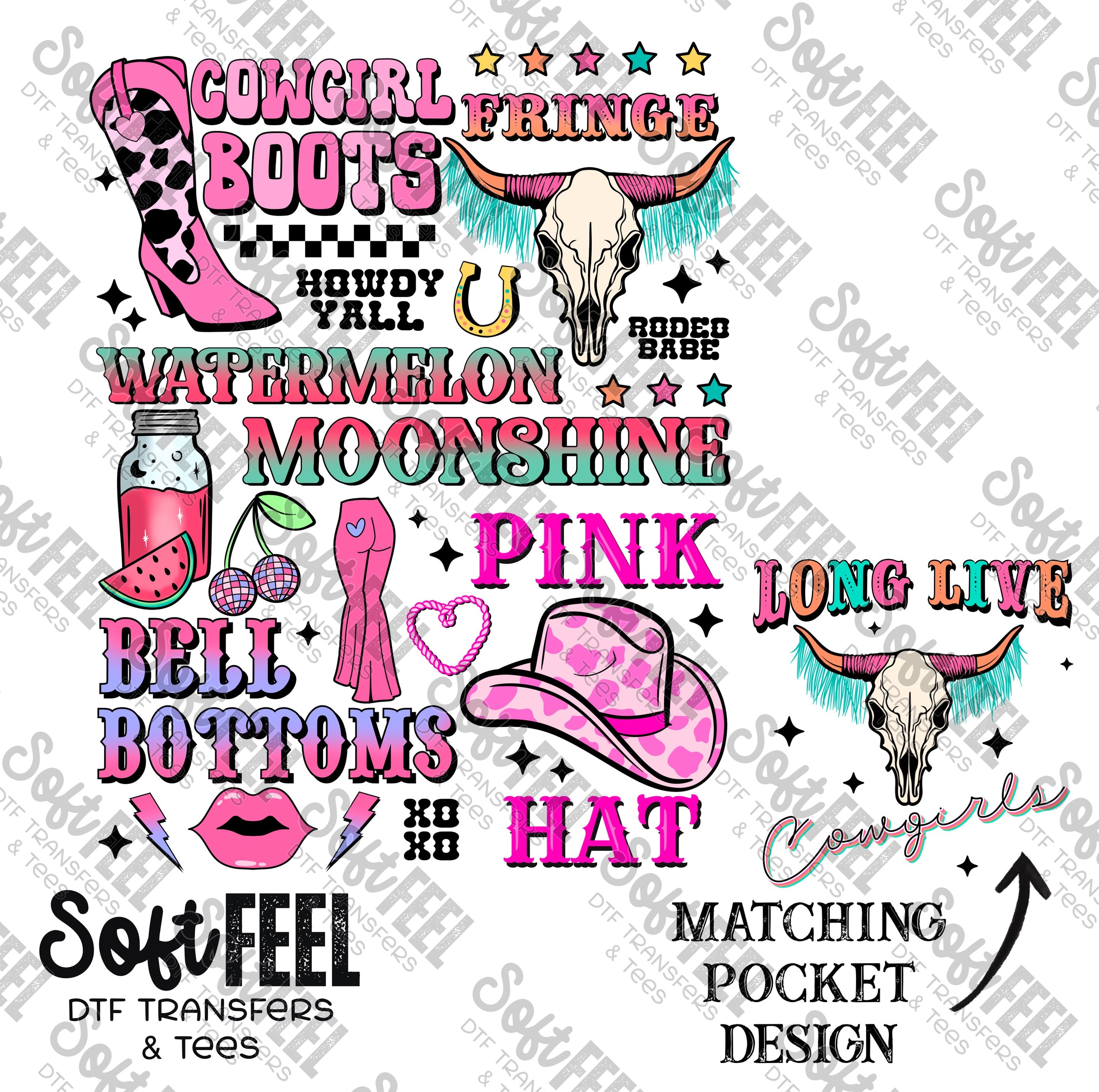 Cowgirl Fringe - Country Western / Women&#39;s - Direct To Film Transfer / DTF - Heat Press Clothing Transfer