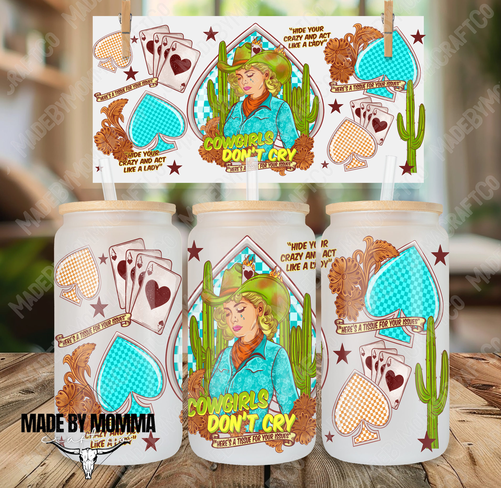 Cowgirls 16oz UV DTF or Sublimation Wrap