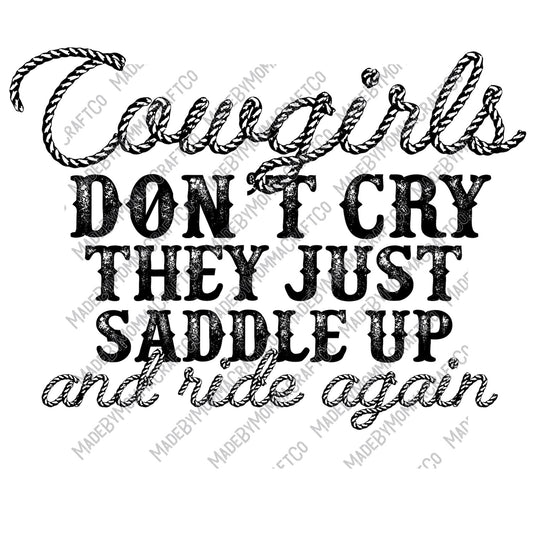 Cowgirls Don't Cry - Country Western - Cheat Clear Waterslide™ or White Cast Sticker